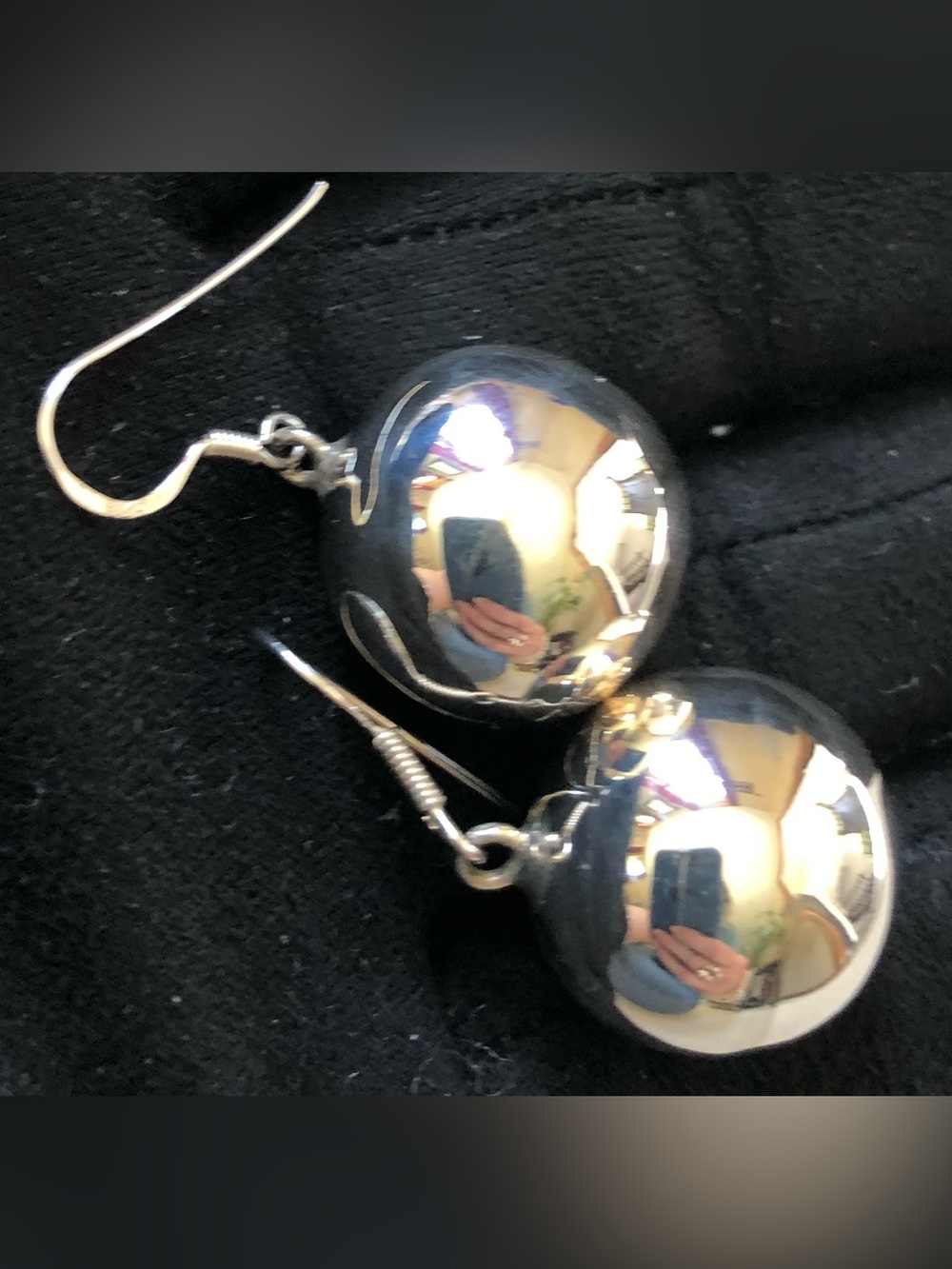 Serling Silver Ball Drop Earrings